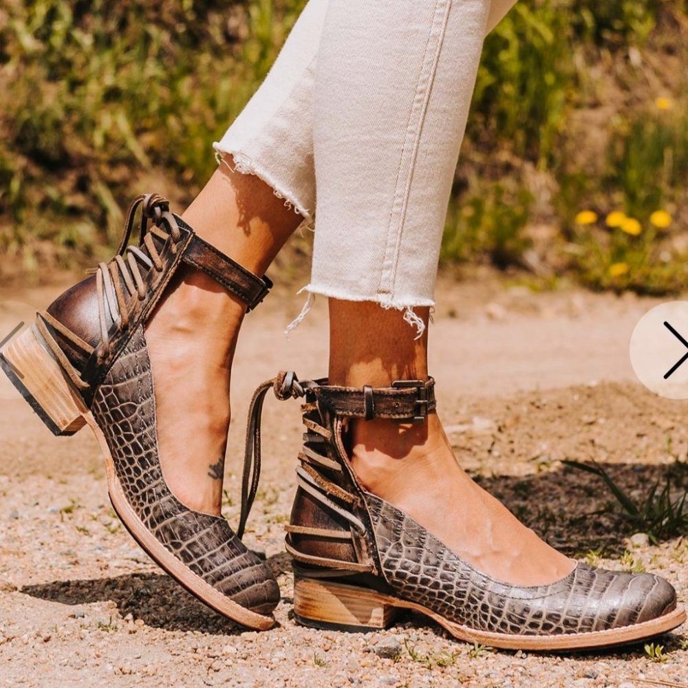 Freebird Marlon Size, Brown Stone Croco, Leather